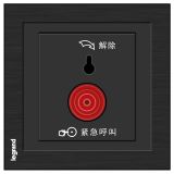 罗格朗酒店客控 逸远 拉丝黑 干接点SOS开关